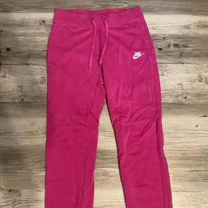 Sonic pink Nike jogging pants with Cufffs